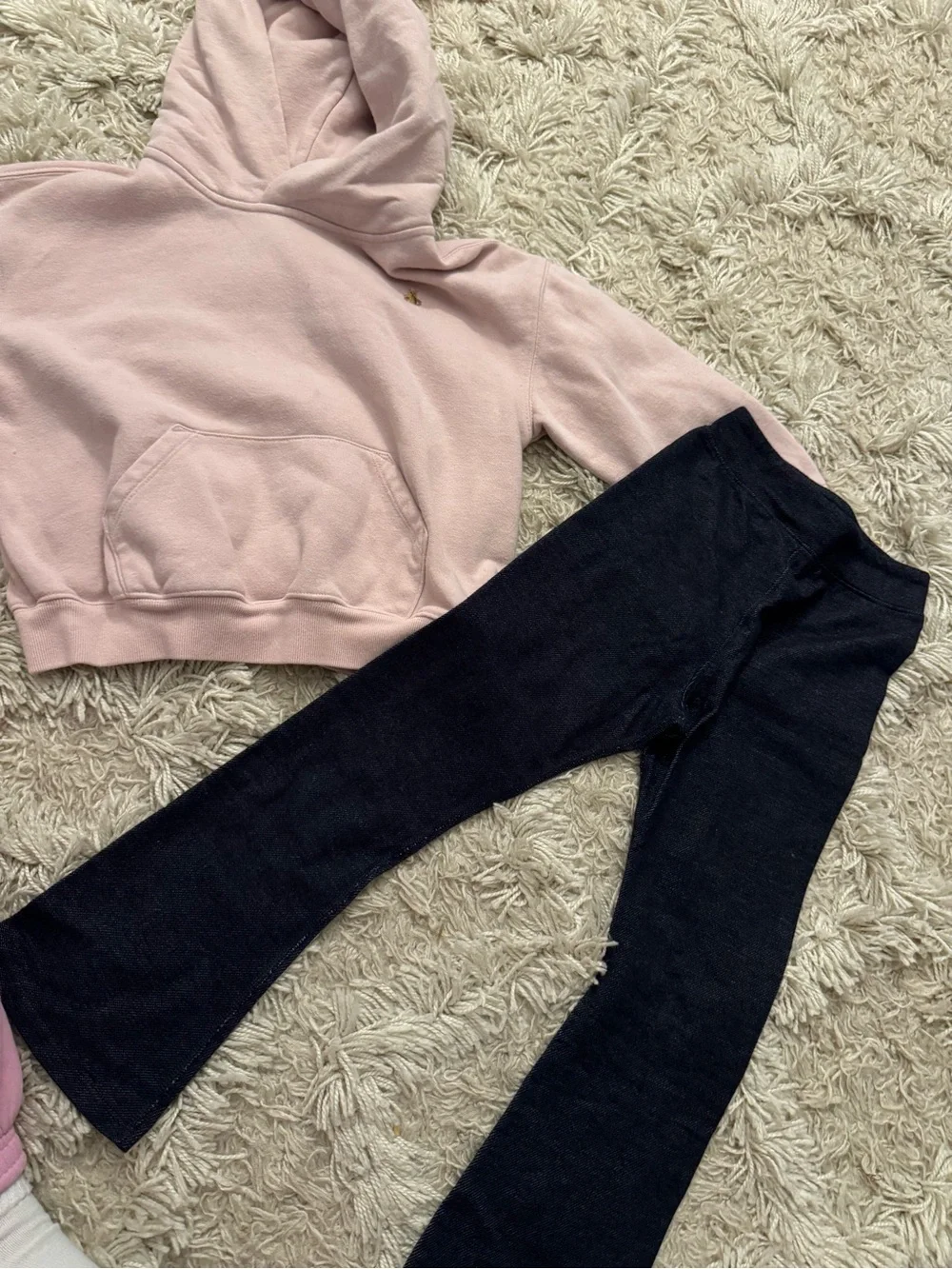 GAP Pink Hoodie with Blue Kids wide leg Leggings